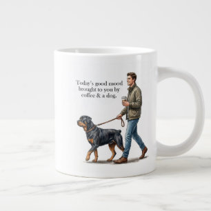 Grande Tasse Café & un Rottweiler pour bien commencer la journé