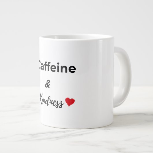 Grande Tasse Caffeine and kindness coffee lover (Devant droit)