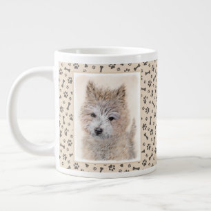 Grande Tasse Cairn Terrier Peinture Chiot - Art Chien original