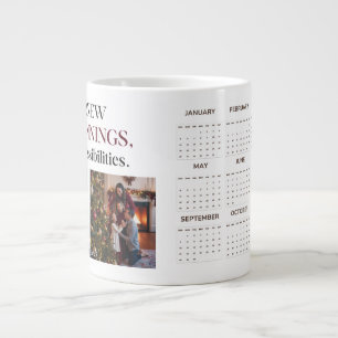 Grande Tasse Calendrier photo personnalisé minimaliste moderne 