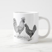 Grande Tasse California Grey Rooster and Hen (Droite)