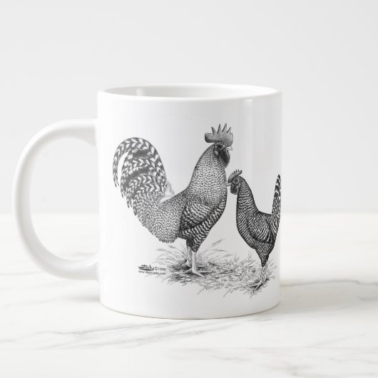 Grande Tasse California Grey Rooster and Hen (Gauche)