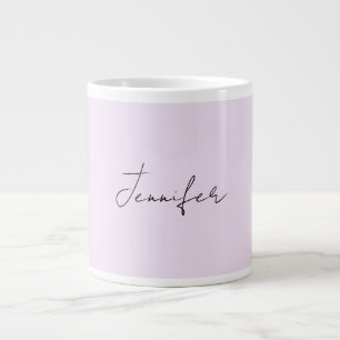 Grande Tasse Calligraphie couleur pastel Élégant Simple Nom
