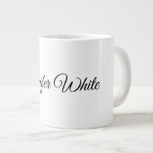 Grande Tasse Calligraphie Elegant noir & blanc Rétro (Devant droit)