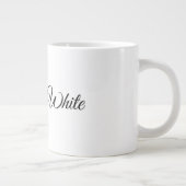 Grande Tasse Calligraphie Elegant noir & blanc Rétro (Droite)