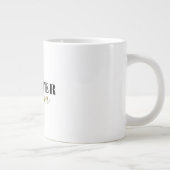 Grande Tasse Calligraphie Elegant Plain Ajouter son propre nom (Droite)