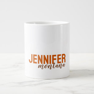 Grande Tasse Calligraphie Elegant Plain Ajouter son propre nom