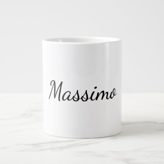 Grande Tasse Calligraphie Élégant Simple Nom Plain (Devant)