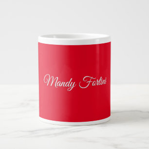 Grande Tasse Calligraphie minimaliste élégante de la plaine rou