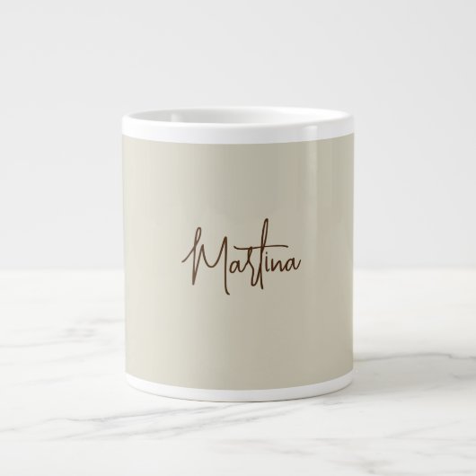 Grande Tasse Calligraphie minimaliste moderne (Devant)