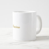 Grande Tasse Calligraphie Professionnel Élégant Couleur Or (Devant droit)