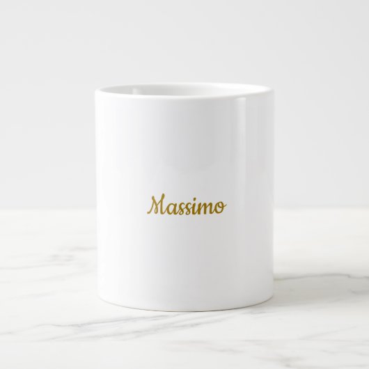 Grande Tasse Calligraphie Professionnel Élégant Couleur Or (Devant)