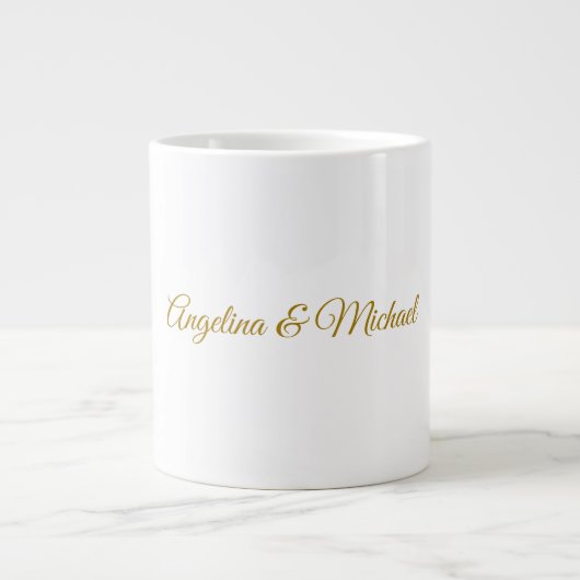 Grande Tasse Calligraphie professionnelle Elegant or couleur (Devant)