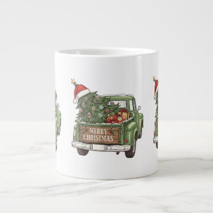 Grande Tasse Camion de Noël Vintage Joyeux Noël Hommes Femmes