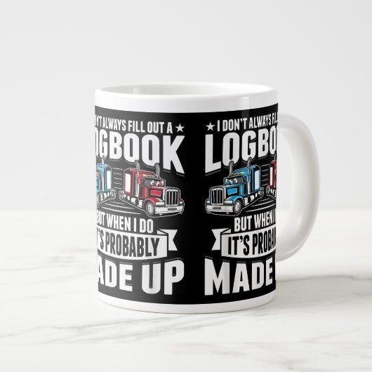Grande Tasse Camionneur Funny Camionnage Humour Tracteur Traile (Devant droit)