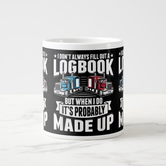 Grande Tasse Camionneur Funny Camionnage Humour Tracteur Traile (Devant)