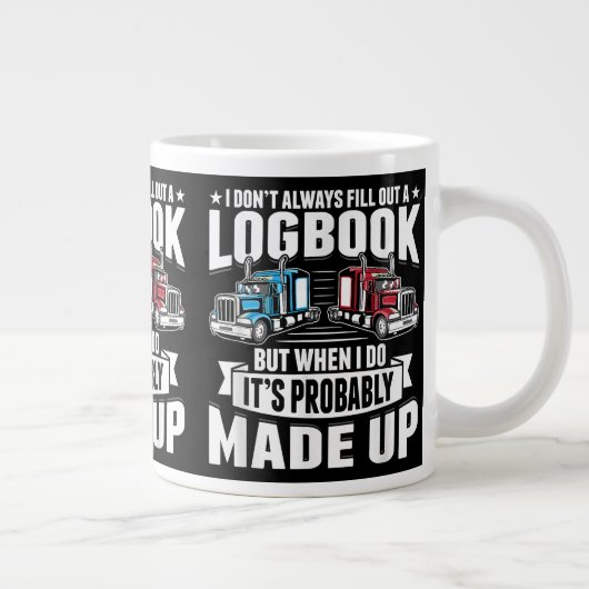 Grande Tasse Camionneur Funny Camionnage Humour Tracteur Traile (Droite)