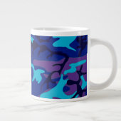 Grande Tasse Camouflage bleu foncé et Motif violet (Droite)