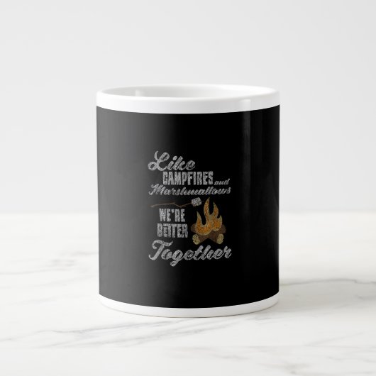 Grande Tasse Campfire Marshmallows Better Together Distressed V (Devant)