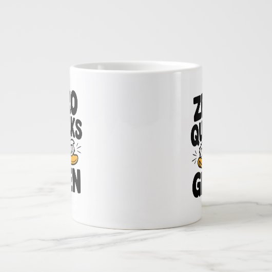 Grande Tasse Canard croustillant "Zéro Quacks Donné" Drôle Sarc (Devant)
