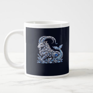 Grande Tasse Capricorne Cristal Argenté Zodiaque Luxe