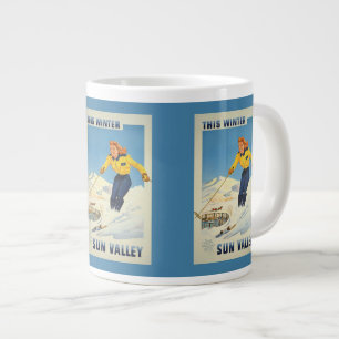 Grande Tasse Captures de l'affiche Vintage voyage Sun Valley Id