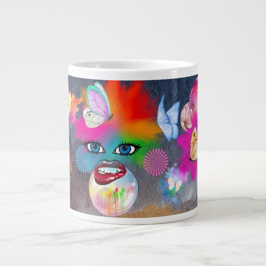 Grande Tasse caractère clown coloré (Devant)
