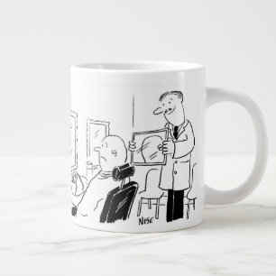 Grande Tasse Caricature Barbier ou Coiffeur. Barbershop