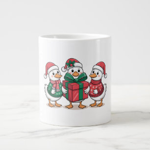 Grande Tasse Caricature de canards de Noël mignons Art-68105