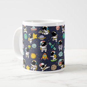 Grande Tasse Caricature spatiale astronaute