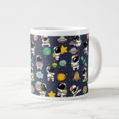 Grande Tasse Caricature spatiale astronaute (Devant droit)