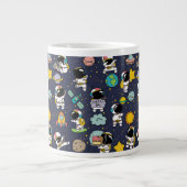 Grande Tasse Caricature spatiale astronaute (Devant)