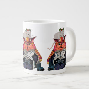 Grande Tasse carlin de chat de souris