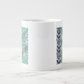 Grande Tasse Carrelage Batik Bleu I (Devant)