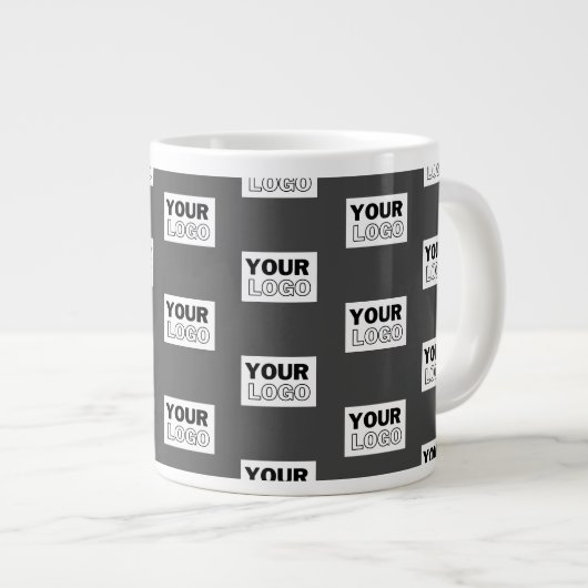 Grande Tasse Carrelage de votre logo de conception d'image ou d (Devant droit)