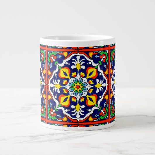 Grande Tasse Carrelage Talavera Mexicaine No 3 (Devant)