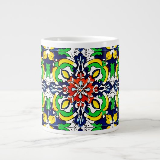 Grande Tasse Carrelage Talavera Mexicaine No 7 (Devant)
