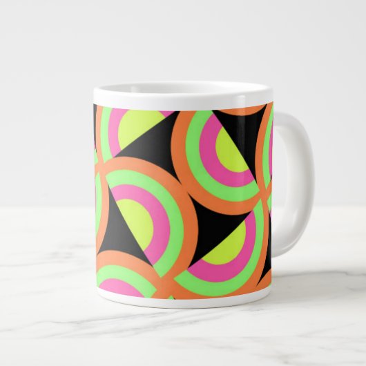 Grande Tasse Carrés psychédéliques (Devant droit)