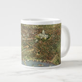 Grande Tasse Carte antique avec une vue panoramique de Washingt (Devant droit)