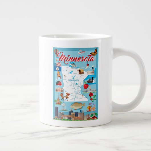 Grande Tasse Carte cartographique du Minnesota (Droite)