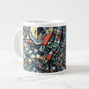 Grande Tasse Carte colorée de Tokyo