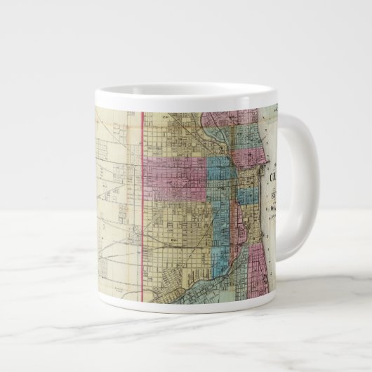 Grande Tasse Carte de Chicago (Devant droit)