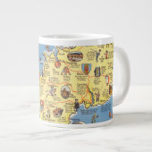 Grande Tasse Carte de Cornwall, Angleterre (Devant droit)