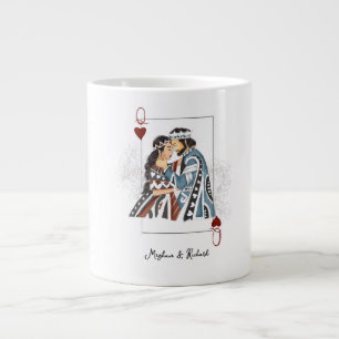 Grande Tasse Carte de couple King Queen