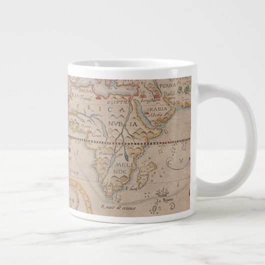 Grande Tasse Carte de la circonnavigation de Drake dans le mond (Droite)