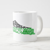 Grande Tasse Carte de la Palestine libre et drapeau du Canada ( (Devant droit)