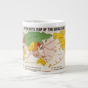 Grande Tasse Carte de la Seconde Guerre mondiale vintage
