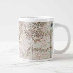 Grande Tasse Carte de l'Europe et des côtes de l'Afrique du No