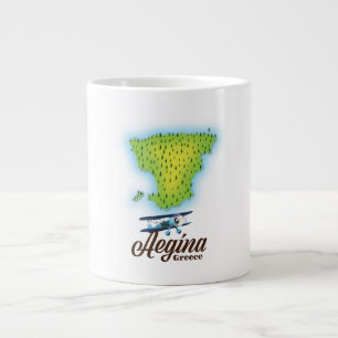 Grande Tasse Carte de l'île d'Égine Grèce