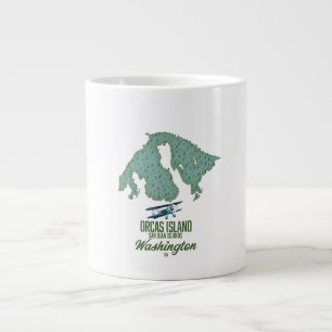 Grande Tasse Carte de l'île Orcas, Washington, États-Unis